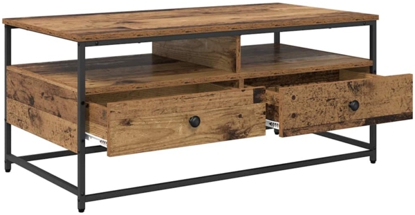 vidaXL Couchtisch Altholz 100 x 51 x 45 cm Holzwerkstoff 882764 Bild 4