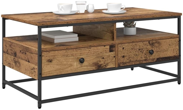 vidaXL Couchtisch Altholz 100 x 51 x 45 cm Holzwerkstoff 882764 Bild 2
