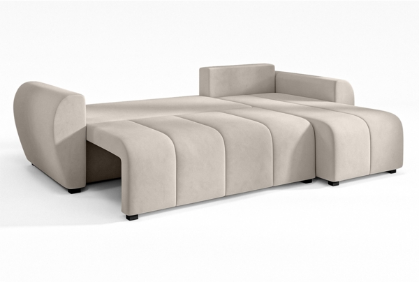 AX LIVING Eckcouch mit Schlaffunktion Malatya L Mini Ecksofa Beige R Bild 5