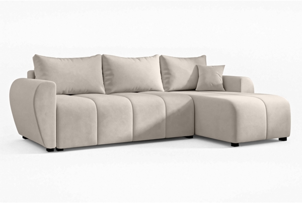 AX LIVING Eckcouch mit Schlaffunktion Malatya L Mini Ecksofa Beige R Bild 2