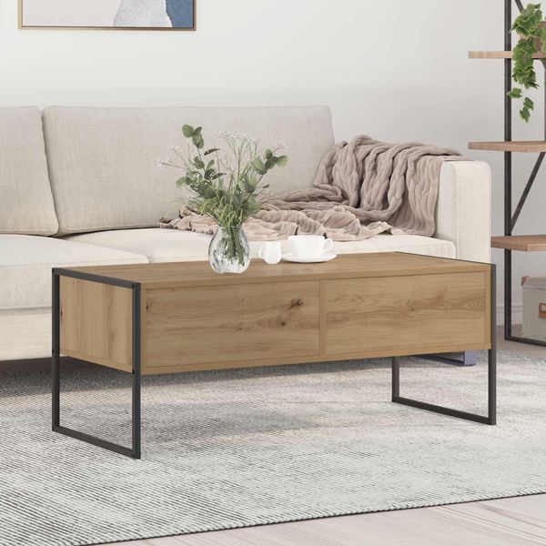 vidaXL Couchtisch Kunsthandwerk Eiche 100 x 46 x 40 cm Holzwerkstoff 886449