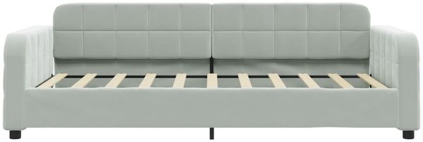 vidaXL Tagesbett Ausziehbar Hellgrau 90x190 cm Samt 3196942 Bild 7