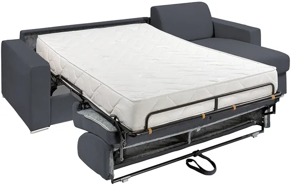Vente-unique - CALITO Sofa Stoff GrauGrau - B 223 cm152 cm x H 93 cm x L 298 cm Bild 4