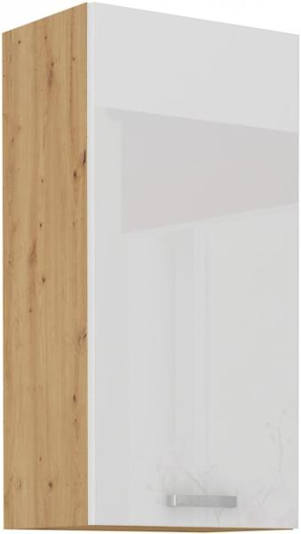 Hängeschrank 50-90 cm Eiche Artisan Weiß Hochglanz Küchenzeile Küchenblock Küche