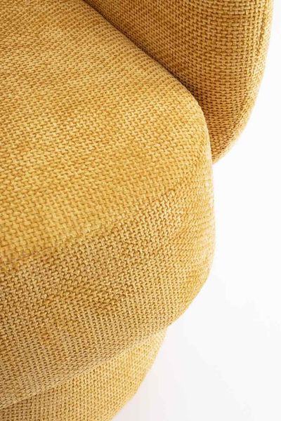 Drehsessel Julienne aus Stoff, modern und gepolstert, senfgelb, drehbar, Indoor Bild 7