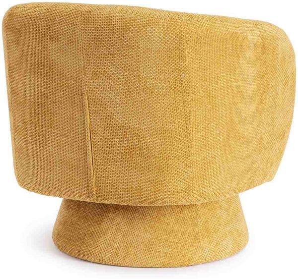 Drehsessel Julienne aus Stoff, modern und gepolstert, senfgelb, drehbar, Indoor Bild 4