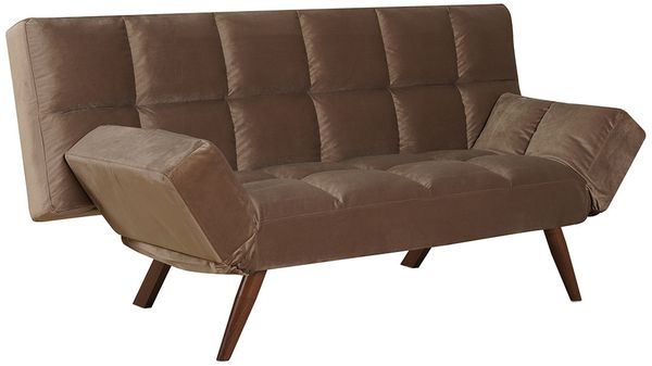 Bronx71 Schlafsofa 1,5-Sitzer Timo Samt taupe Bild 3