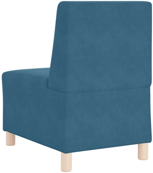 vidaXL Modulares Armfreies Sofa 2 pcs Blau 55 x 74 x 82 cm Samt 3399758 Bild 6