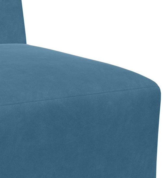 vidaXL Modulares Armfreies Sofa 2 pcs Blau 55 x 74 x 82 cm Samt 3399758 Bild 7