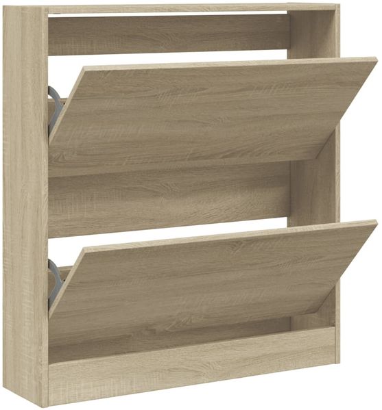 vidaXL Schuhschrank Sonoma-Eiche 80x21x87,5 cm Holzwerkstoff 839919 Bild 2
