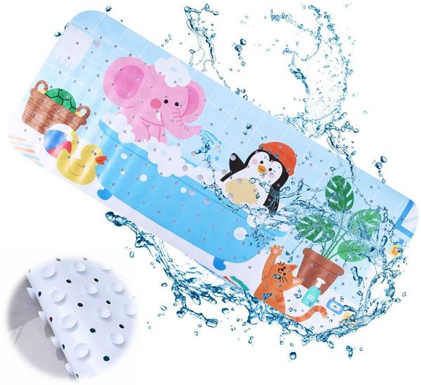 BlingBin Badematte Badewannenmatte Rutschfest, Antirutschmatte Duschmatte Badewanne, Saugnäpfen, Rutschfest, PVC, rechteckig, 100x40 cm Duschmatte mit Saugnäpfen & Maschinenwaschbar