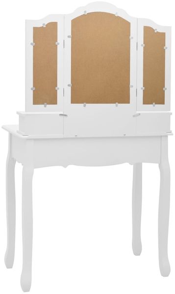 vidaXL Schminktisch-Set mit Hocker Weiß 80x69x141cm Paulowniaholz 289318 Bild 5