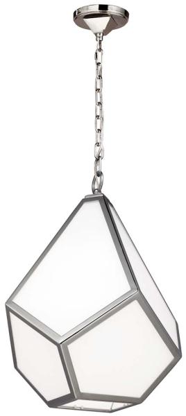 Pendellampe, Deckenleuchte, Acryl Stahl, Nickel, D 34,3 cm