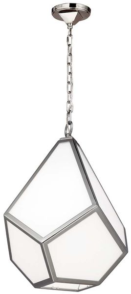 Pendellampe, Deckenleuchte, Acryl Stahl, Nickel, D 34,3 cm