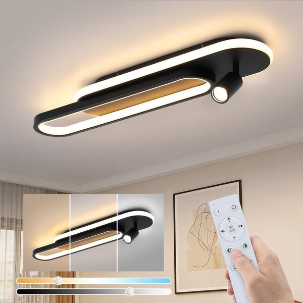Nettlife LED Deckenleuchte LED Deckenleuchte Dimmbar mit 1 Deckenstrahler 46W, Dimmbar, LED fest integriert, Deckenlampe für Wohnzimmer Schlafzimmer Galerie