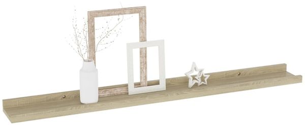 vidaXL Wandregale 2 Stk. Sonoma-Eiche 80 x 9 x 3 cm 326681 Bild 3