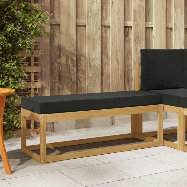 vidaXL Outdoor Hocker Bank Weiß 115 x 43 x 45 cm Massivholz Akazie 901678