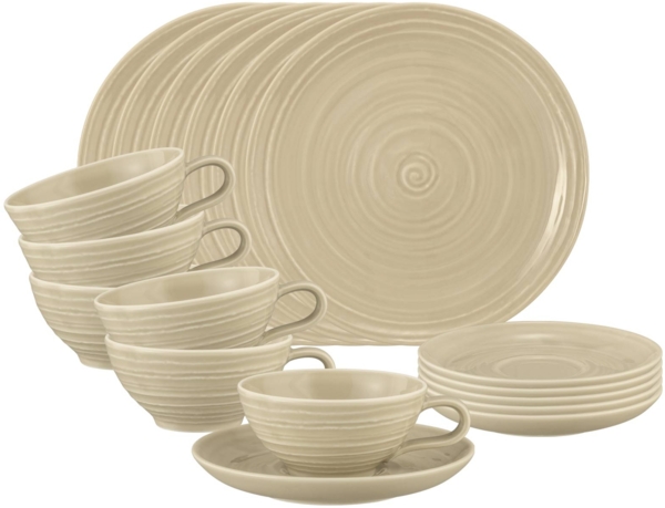 Seltmann Weiden Terra Teeservice 18-teilig - Sandbeige