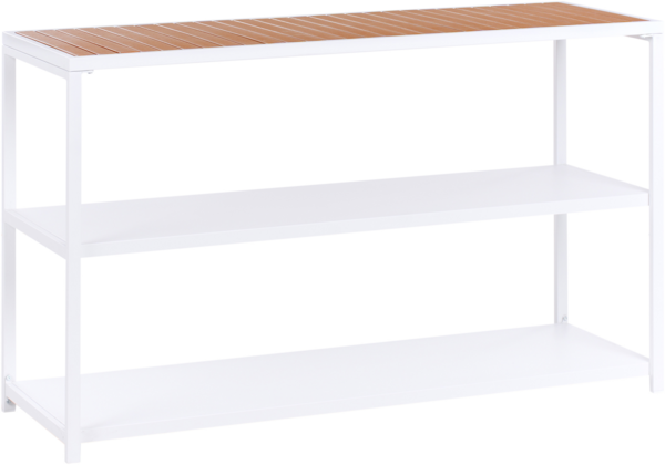 Outdoor-Kücheninsel AVETRANA Metall Braun Weiß