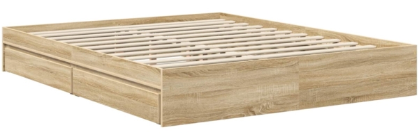 vidaXL Aufbewahrungsbett Sonoma-Eiche 160x200 cm Holzwerkstoff 3412667 Bild 5