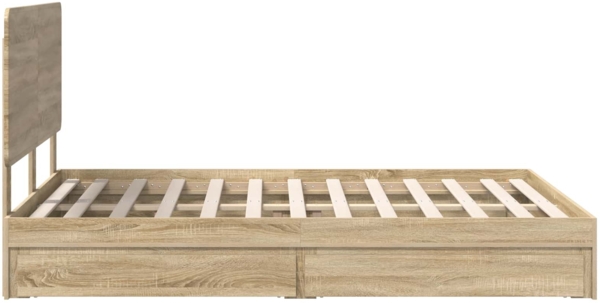 vidaXL Aufbewahrungsbett Sonoma-Eiche 160x200 cm Holzwerkstoff 3412667 Bild 8