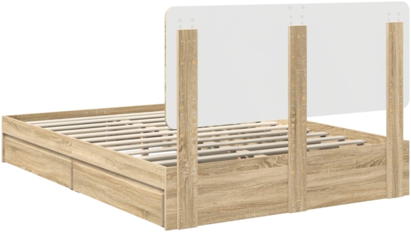 vidaXL Aufbewahrungsbett Sonoma-Eiche 160x200 cm Holzwerkstoff 3412667 Bild 9
