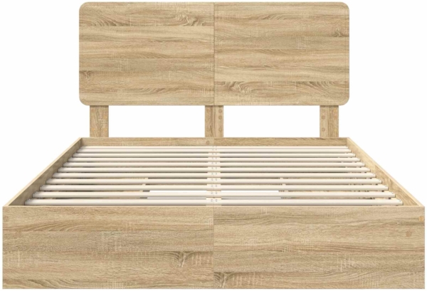 vidaXL Aufbewahrungsbett Sonoma-Eiche 160x200 cm Holzwerkstoff 3412667 Bild 7