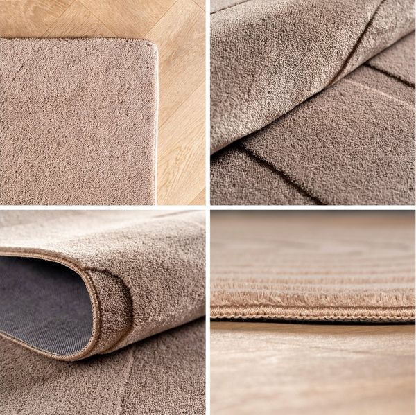 Teppium Teppich Skandinavisches Design, Rechteckig, Höhe: 20 mm, Kurzflorteppich Skandinavische Design Anti-Rutsch Rückseite Waschbar