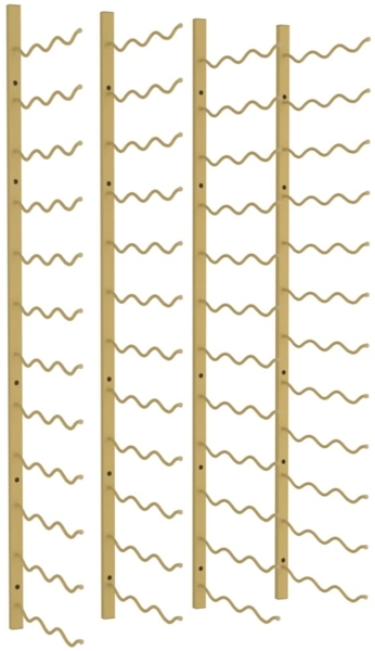 vidaXL Wand-Weinregal für 36 Flaschen 2 Stk. Golden Eisen 340890