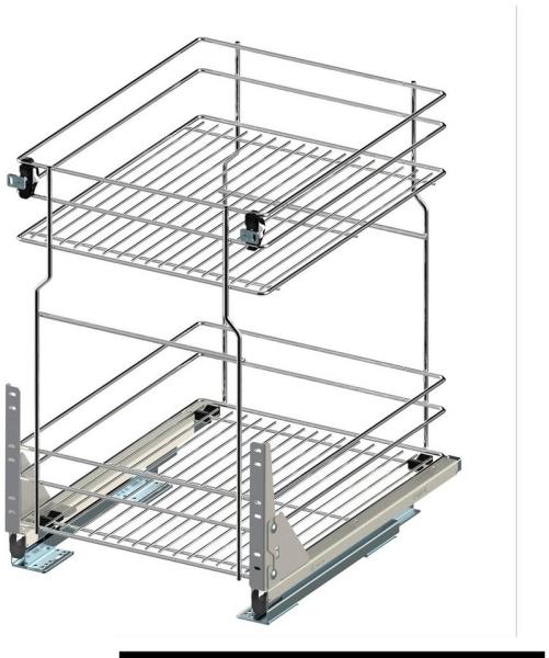 Prima-Online Auszugsunterschrank Unterschrankauszug Küchenauszug Schrankauszug Bodenschiene 150-500 mm