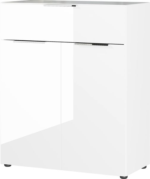 Kommode >M-404< (BxHxT: 83x102x42 cm) in weiss - 83x102x42cm (BxHxT)