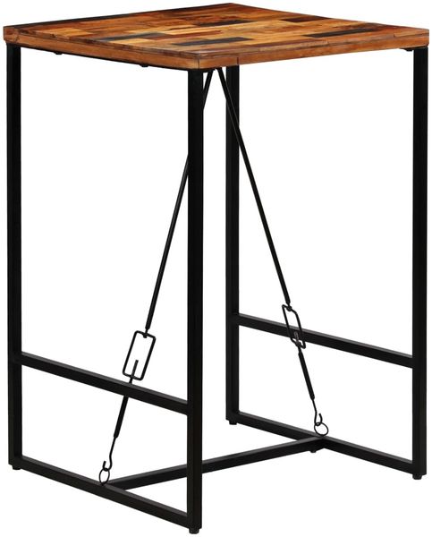 vidaXL Bartisch Altholz Massiv 70x70x106 cm 246288