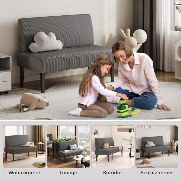 Yaheetech Sofa 2-Sitzer Polstersofa Loungesofa, bis 136 kg belastbar