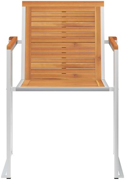 vidaXL Gartenstühle mit Kissen 2 Stk. Massivholz Akazie und Stahl 3061494 Bild 5
