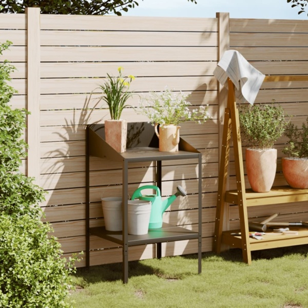 vidaXL Pflanzenständer Anthrazit 56,5x54,5x100 cm Verzinkter Stahl 364534