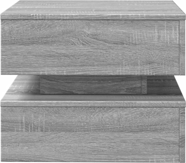 vidaXL Couchtisch mit LED-Leuchten Grau Sonoma 50x50x40 cm 839859 Bild 12