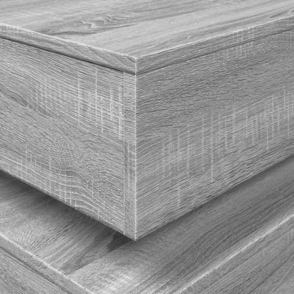 vidaXL Couchtisch mit LED-Leuchten Grau Sonoma 50x50x40 cm 839859 Bild 3