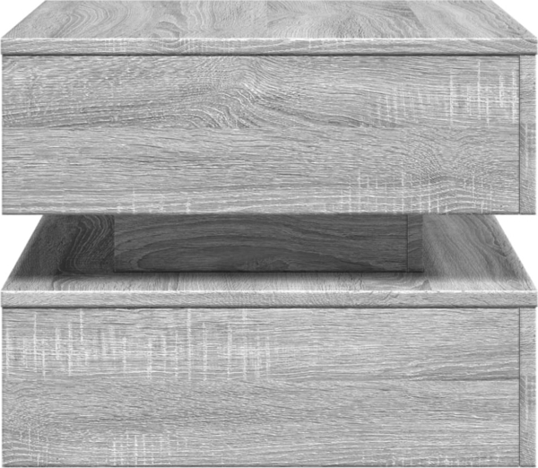 vidaXL Couchtisch mit LED-Leuchten Grau Sonoma 50x50x40 cm 839859 Bild 9