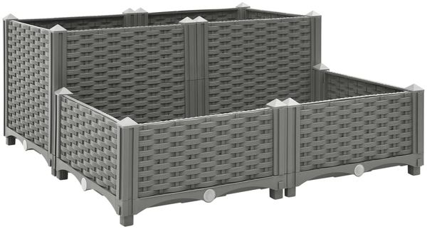 vidaXL Hochbeet 80x80x38 cm Polypropylen 153301