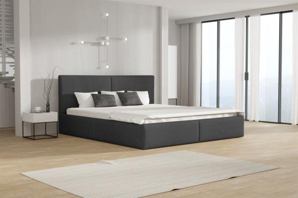 Polsterbett Doppelbett BERGEN Komplettset 160x200cm Stoff Freya Grafit