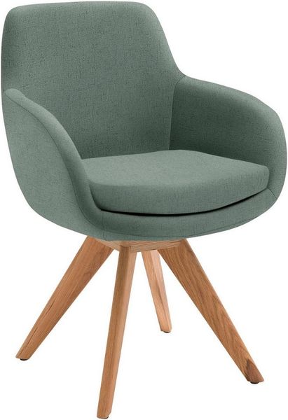 Musterring Esszimmerstuhl Tavia (Set, 2 St), Stativgestell Wildeiche massiv, Drehfunktion optional, diverse Farben