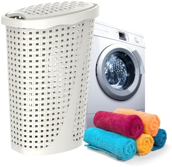 GarPet Wäschebox Wäschekorb mit Deckel Wäschesammler Rattan Wäschekorb Plastik 43 L