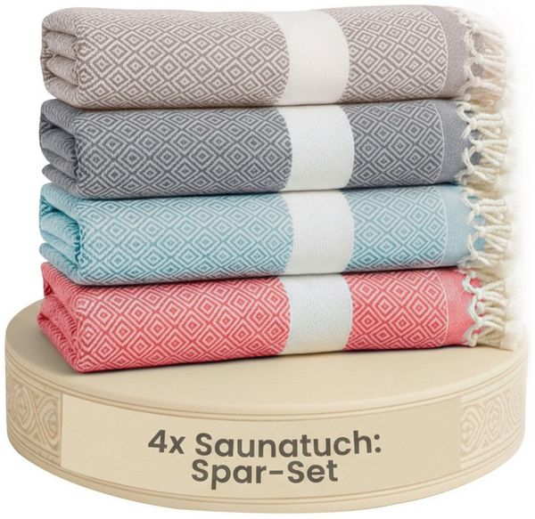 furora HOLIDAY Saunatuch Saunahandtuch Saunatuch Damen + Herren, Hamamtuch groß 100x200 XXL