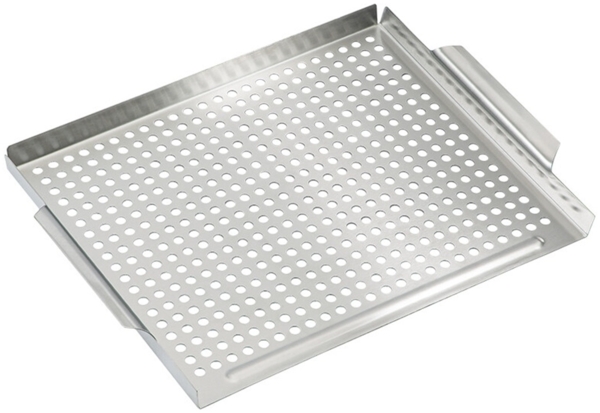 Michelino Grillkorb aus hochwertigem Edelstahl 40 x 29 x 3,5 cm, mit Griffen