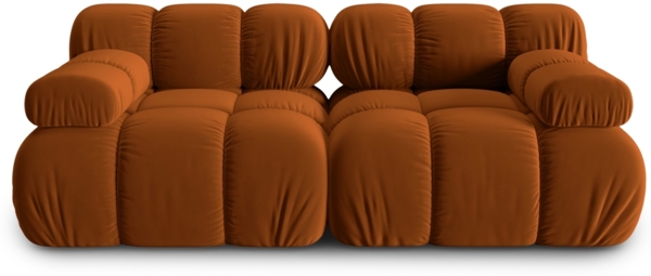 Micadoni Modulares Sofa Bellis 2-Sitzer Samt Bluvel Terrakotta