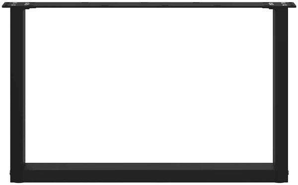 vidaXL Couchtischbeine U-Form 2 Stk. Schwarz 60x(42-43) cm Stahl 4013160 Bild 5