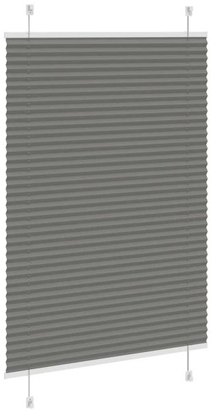 vidaXL Plissee Anthrazit 90x100 cm Stoffbreite 89,4 cm Polyester 4015073 Bild 4