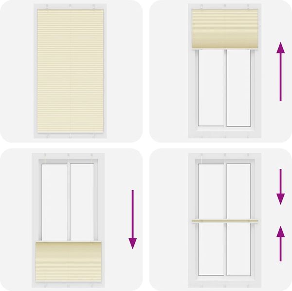 vidaXL Plissee Creme 110x200 cm Stoffbreite 109,4 cm Polyester 4015315 Bild 5