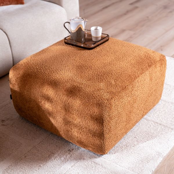 Bronx71 Hocker Maine Bouclé terrakotta