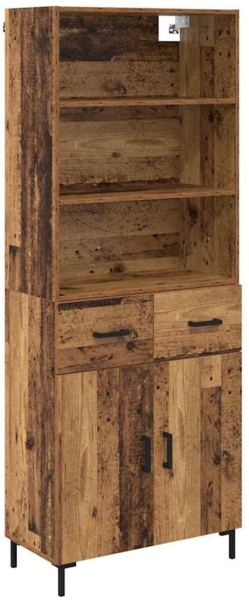 vidaXL Highboard Altholz 69,5 x 34 x 180 cm Holzwerkstoff 3415733